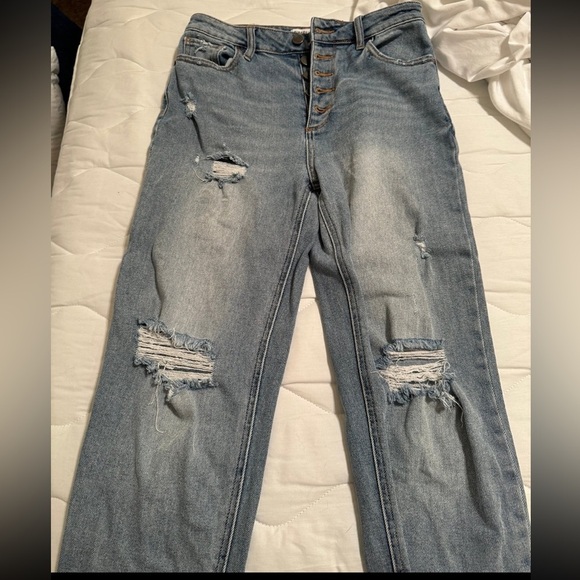 Tinsel Straight Ankle High Waist Mom Jeans- Size 27 - Picture 2 of 7